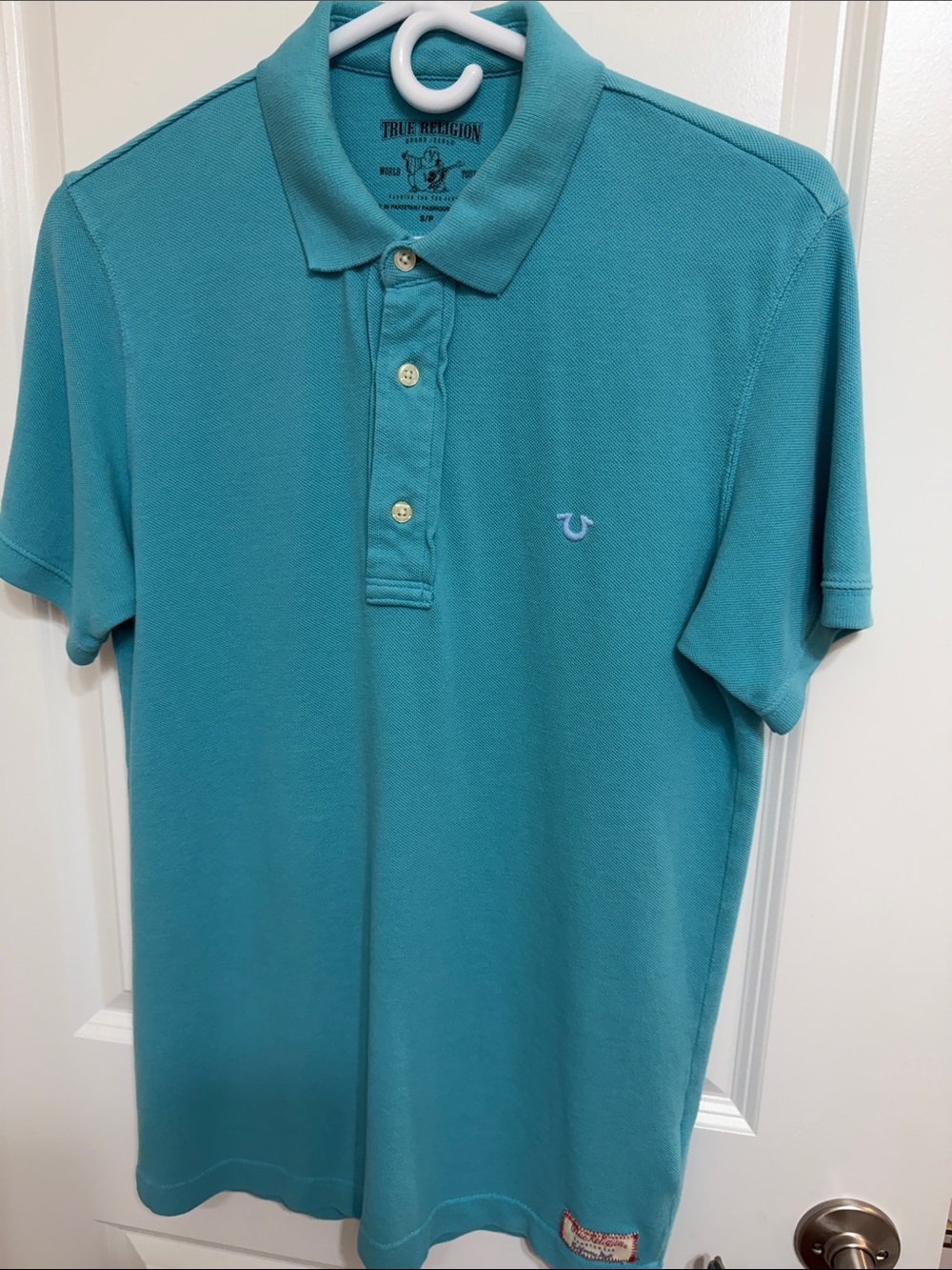 True Religion Men’s Teal/Turquoise Polo Shirt